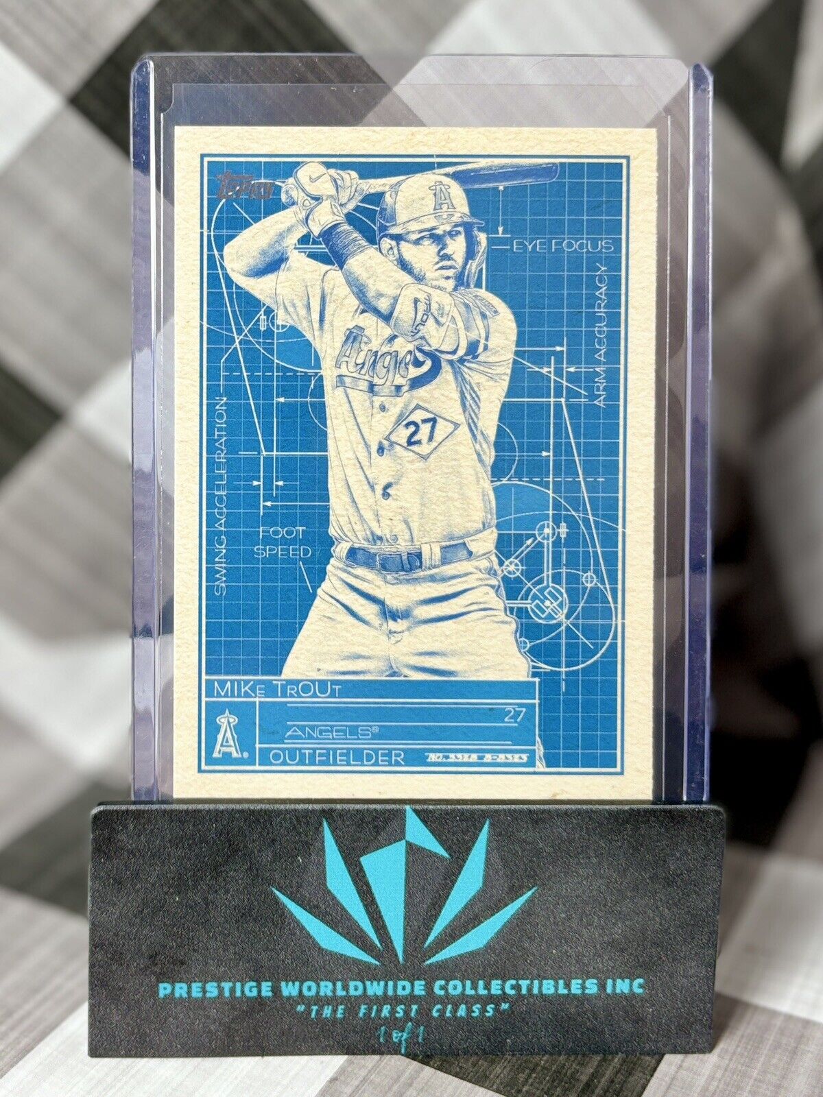 Mike Trout 2024 Topps Series 1 Superstar Blueprint #SB-2 Los Angeles Angels