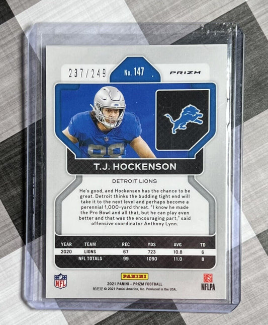 2021 Panini Prizm TJ Hockenson Orange Prizm SP 237/249 #147 - Detroit Lions!🔥🔥