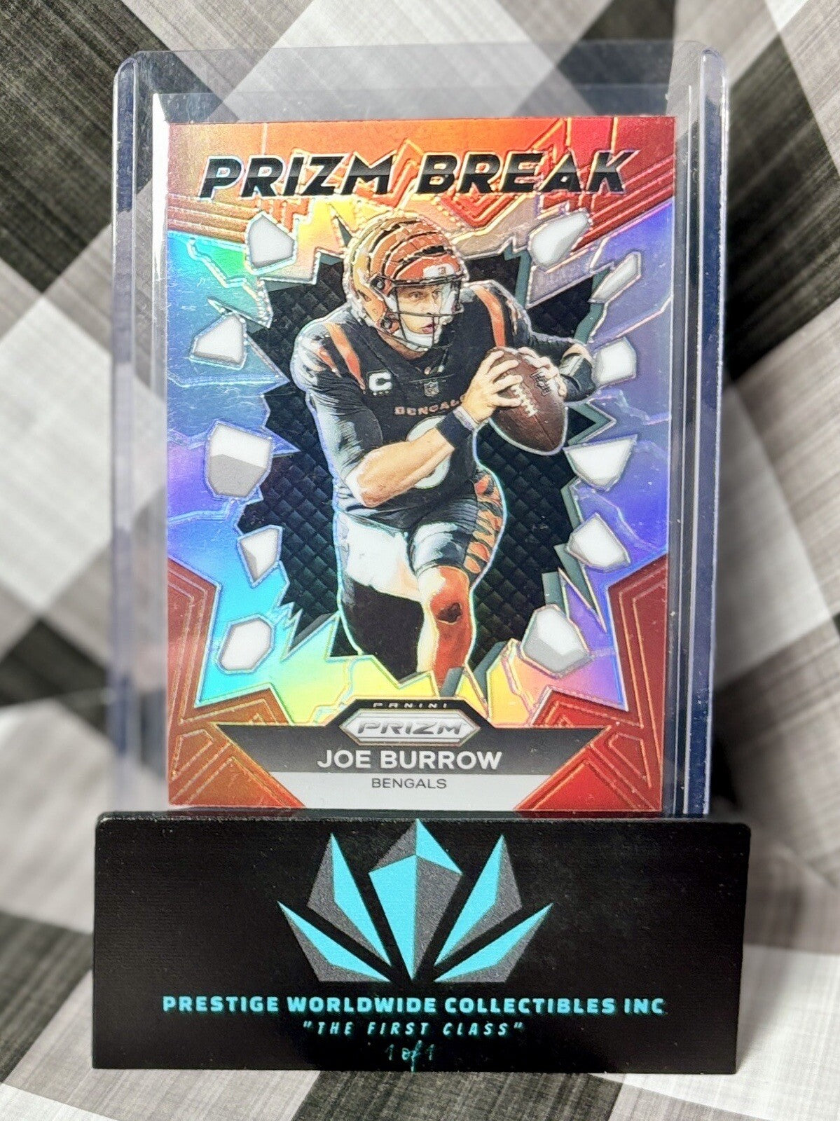 Joe Burrow 2023 Panini Prizm PrizmBreak Silver Prizm #PB-1 Cincinnati Bengals