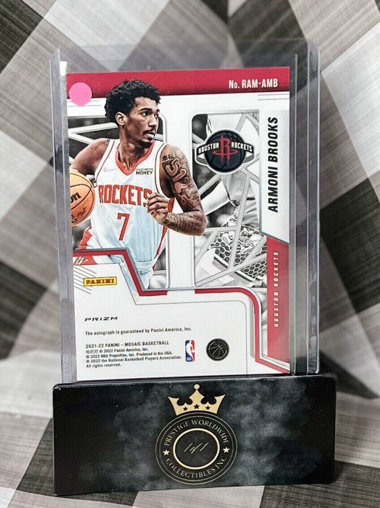 Armoni Brooks 2021-22 Mosaic NBA Mosaic Prizm Rookie Autographs #RAM-MB - HOU RC
