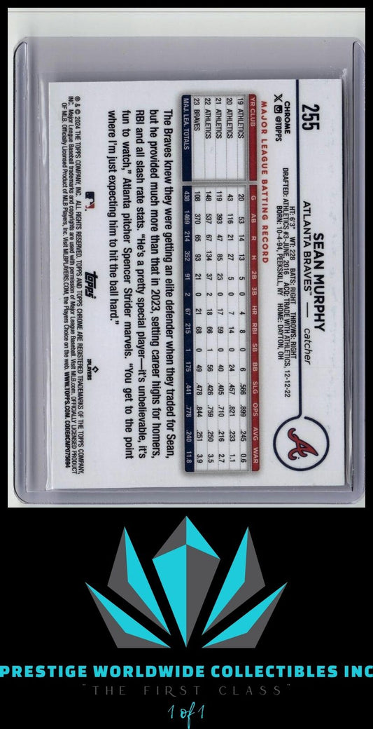 Sean Murphy 2024 Topps Chrome Pink Refractor #255 Atlanta Braves