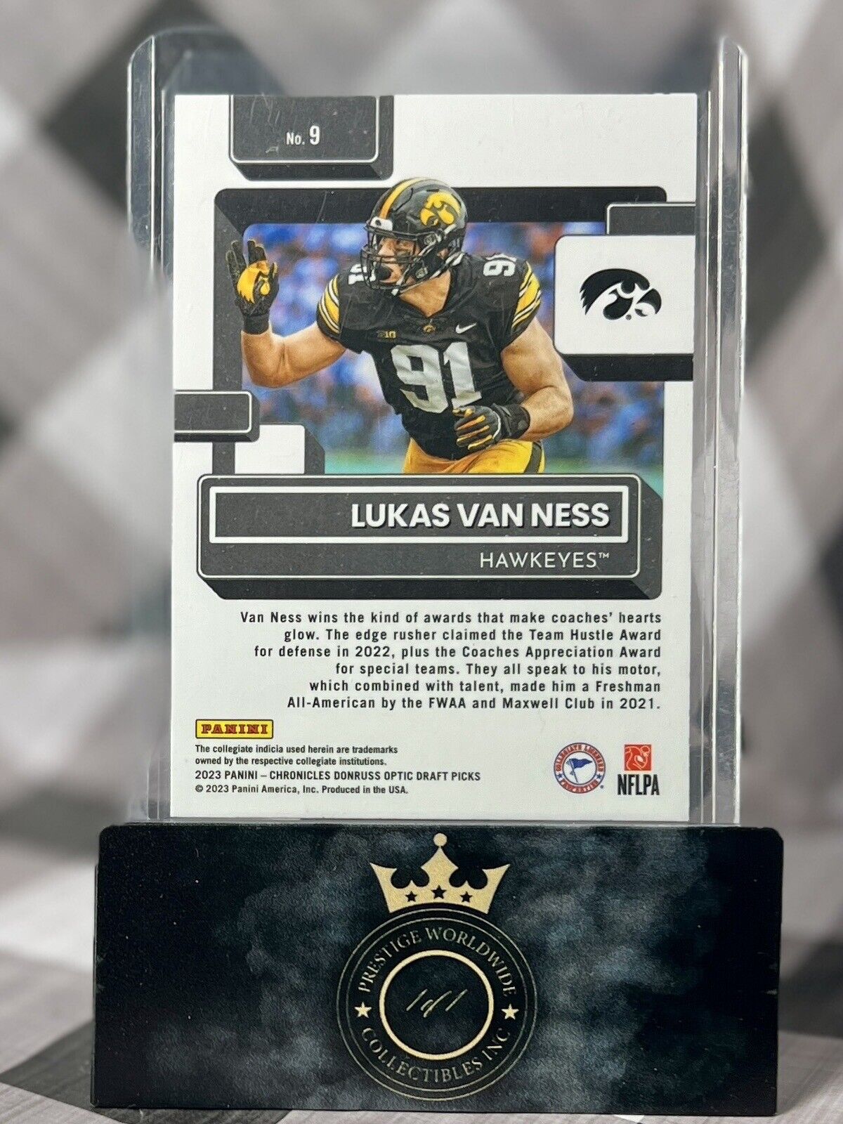 Lukas Van Ness 2023 Chronicles Optic Rated Rookie #9 Iowa Hawkeyes & GB Packers