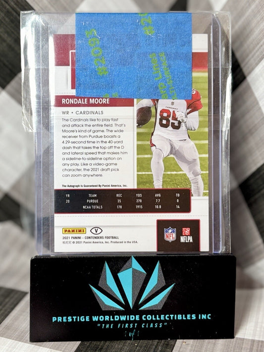Rondale Moore 2021 Contenders Playoff Ticket Var Rookie Auto /49 #116 AZ & ATL