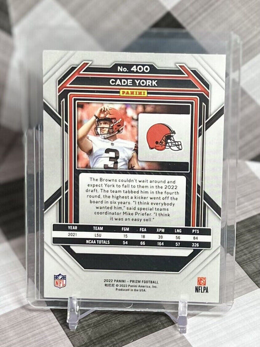 2022 Panini Prizm Cade York Rookie Base #400 - Cleveland Browns & LSU RC