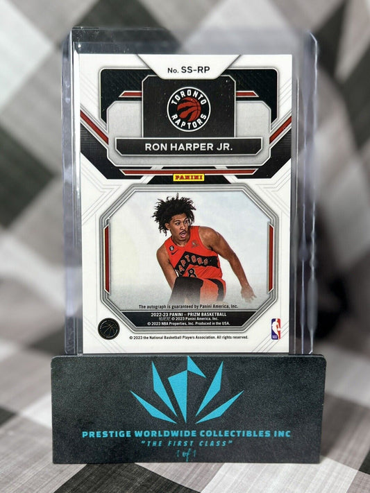 Ron Harper Jr. 2022-23 Prizm Sensational Signatures Rookie Auto #SS-RP Raptors