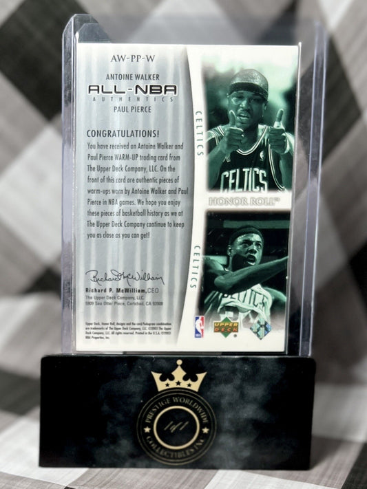 Paul Pierce & Antoine Walker 2003-04 Upper Deck Dual Warm Up Patch #AA-PP-W BOS