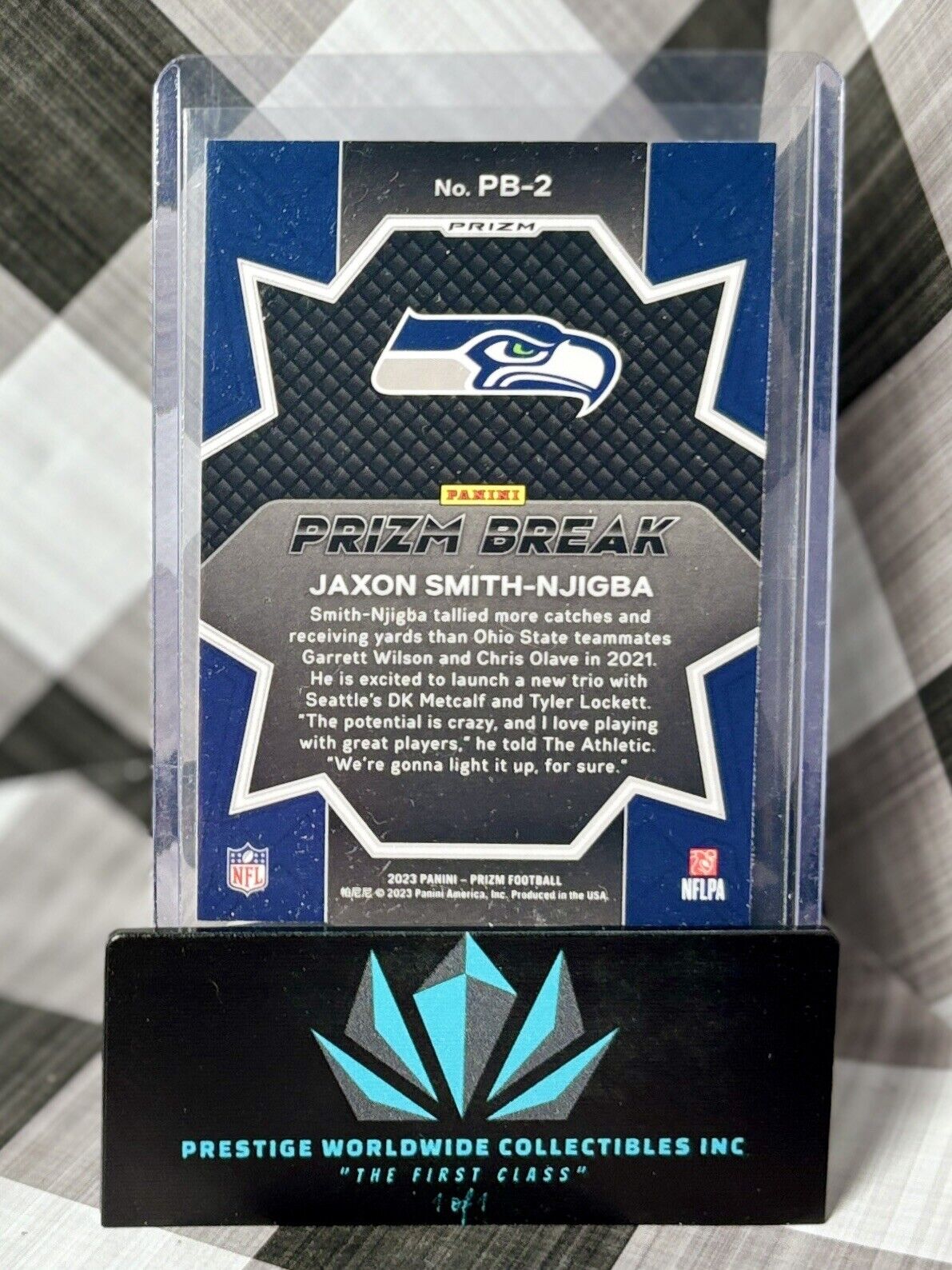 Jaxon Smith-Njigba 2023 Prizm Silver Prizm PrizmBreak Rookie #PB-2 Seahawks RC
