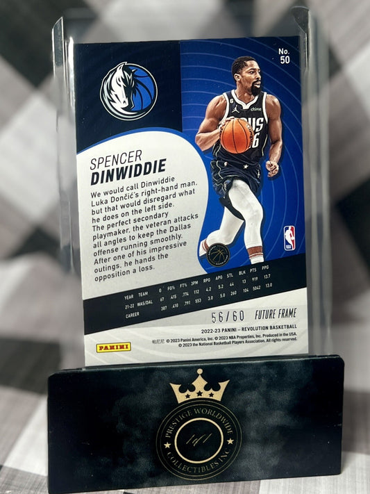 SPENCER DINWIDDIE 2022-23 REVOLUTION FUTURE FRAME /60 #50 DALLAS MAVERICKS SP