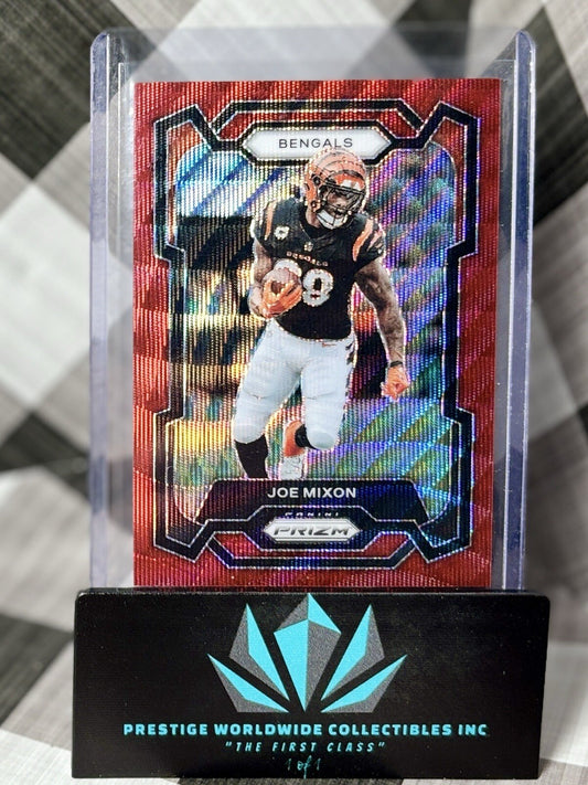 Joe Mixon 2023 Panini Prizm Red Wave Prizm /149 #58 Cincinnati Bengals & Texans
