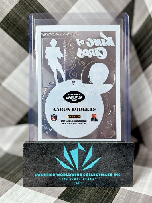 Aaron Rodgers 2023 Panini Illusions King of Cards Acetate Insert #1 NY Jets