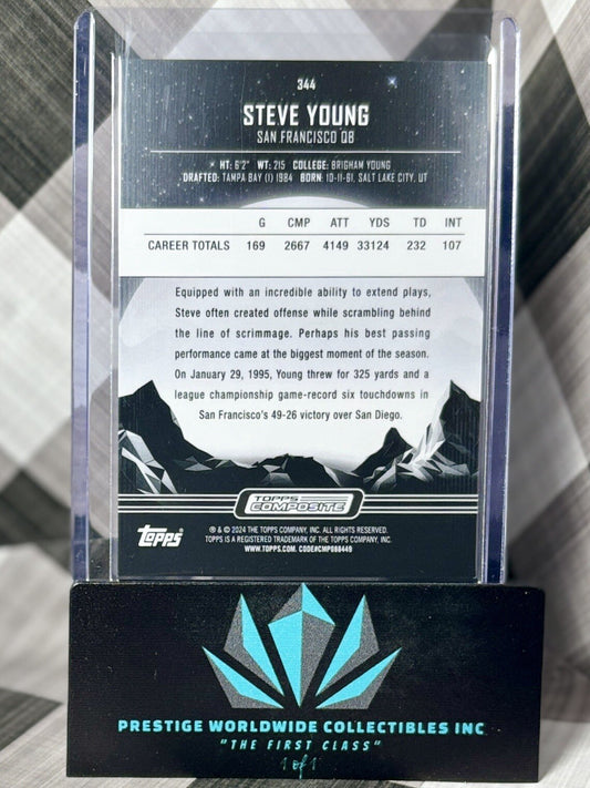 Steve Young 2023 Topps Composite Midnight Refractor #344 San Francisco 49ers