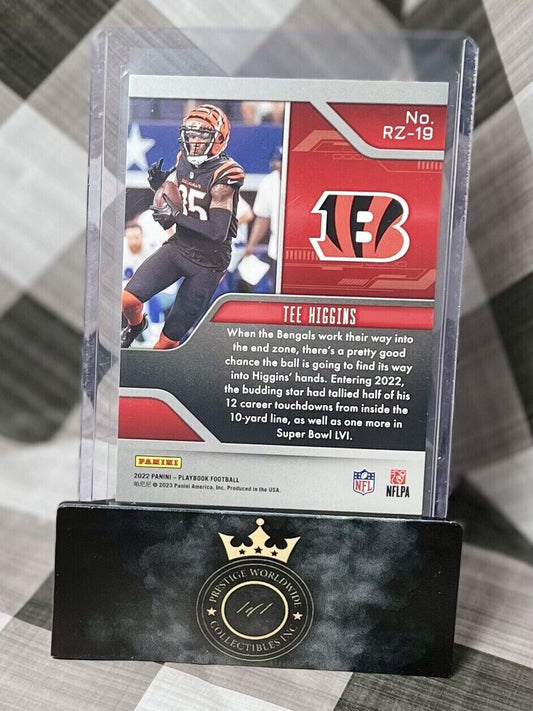 Tee Higgins 2022 Panini Playbook Red Zone #RZ-19 Cincinnati Bengals SP Insert