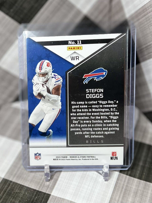 STEFON DIGGS 2022 PANINI ROOKIES & STARS Red & Blue Parallel /35 #11 - BUF Bills