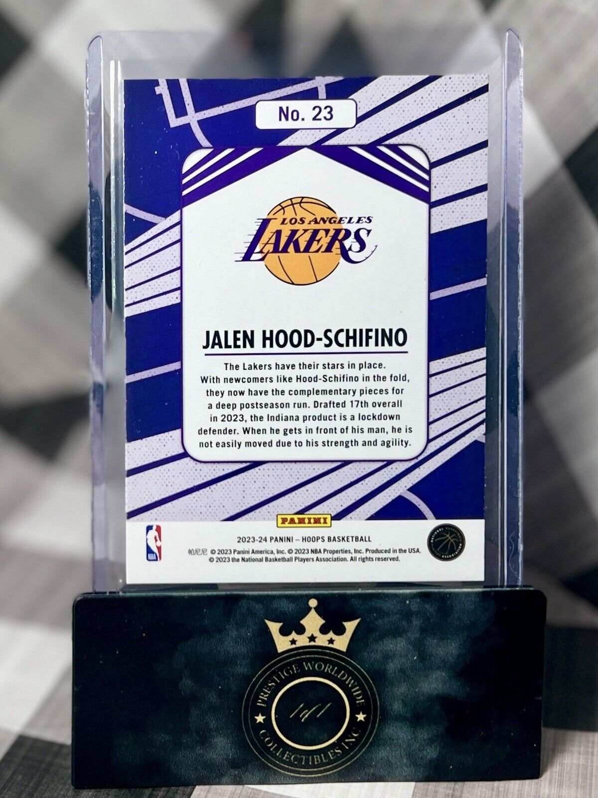 Jalen Hood-Schifino 2023-24 Panini NBA Hoops We Got Next Rookie #23 LA Lakers RC
