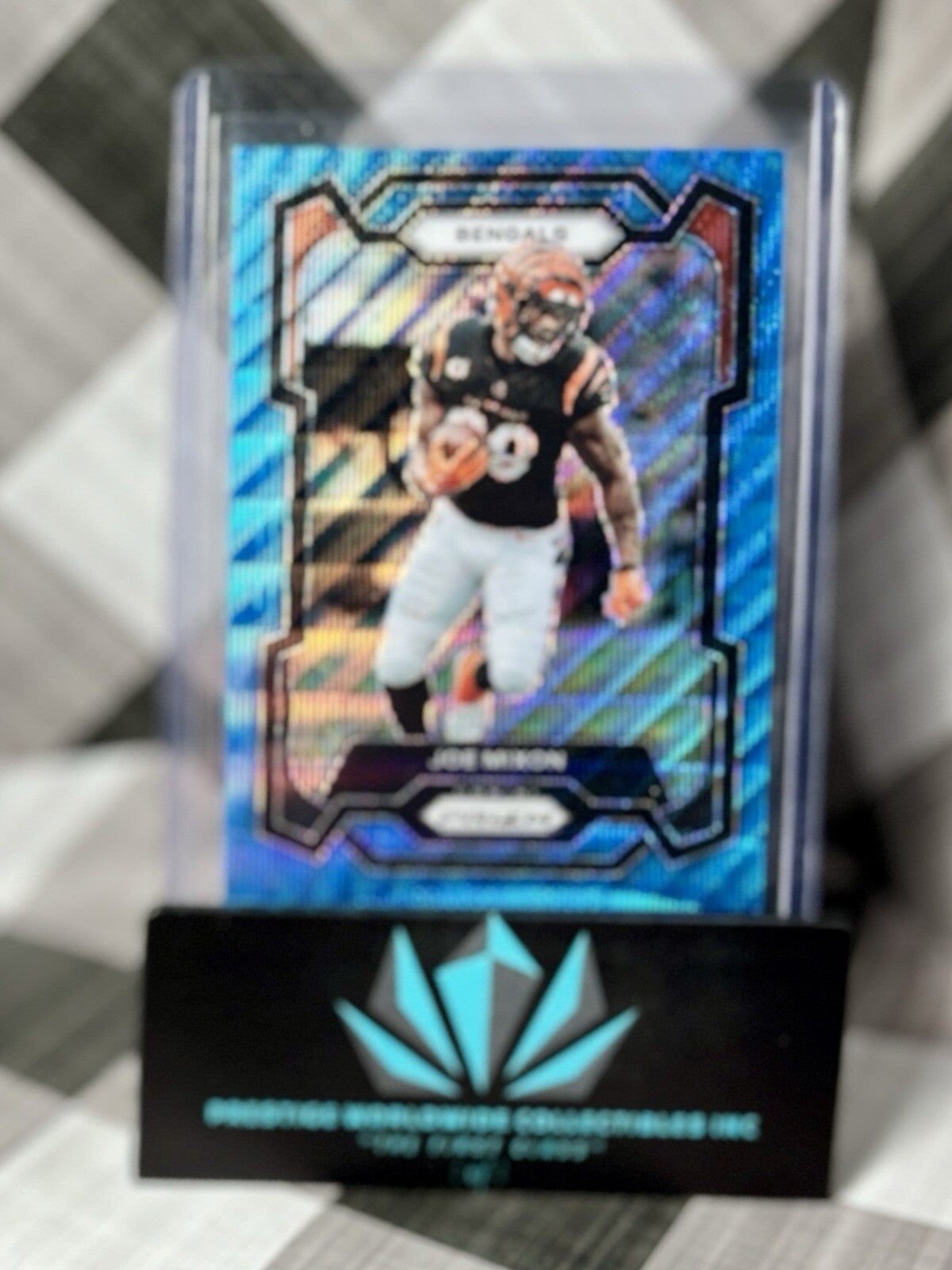 Joe Mixon 2023 Panini Prizm Blue Wave Prizm /199 #58 Cincinnati Bengals & Texans
