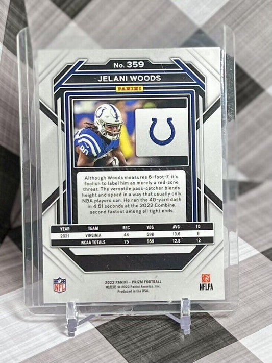 2022 Panini Prizm Jelani Woods Rookie Base #359 - Indianapolis Colts Virginia RC