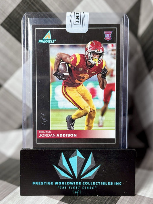 Jordan Addison 2023 Chronicles Pinnacle Draft Picks Platinum 1/1 #5 USC Vikings