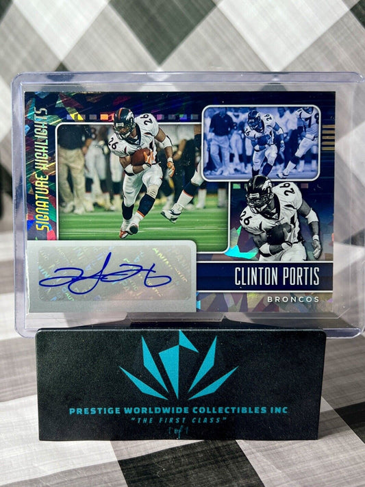 Clinton Portis 2023 Phoenix Football Signature Highlights Auto #SH-58 Broncos