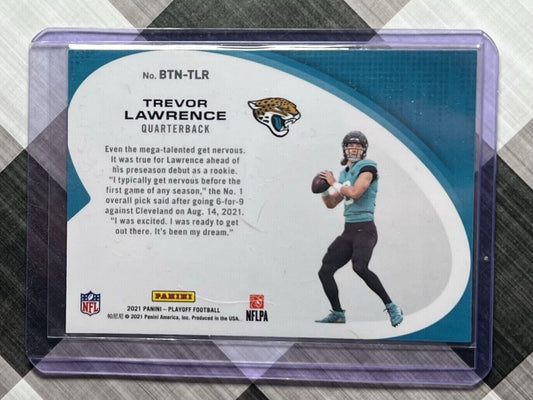 Playoff Football TREVOR LAWRENCE RC Behind the Numbers  #BTN-TLR Jaguars