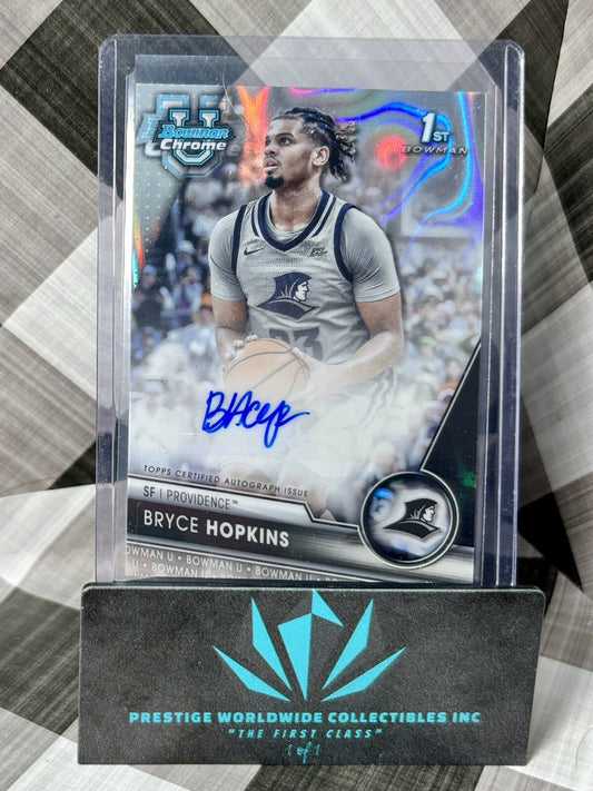 Bryce Hopkins 2024 Bowman U Chrome Lava Refractor Auto /199 #BCPA-BHO Providence