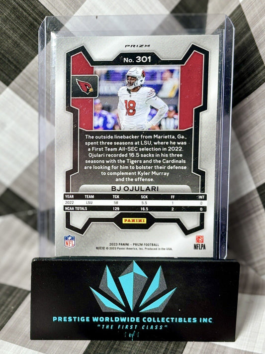 BJ Ojulari 2023 Panini Prizm Purple Pulsar Rookie #301 Arizona Cardinals RC