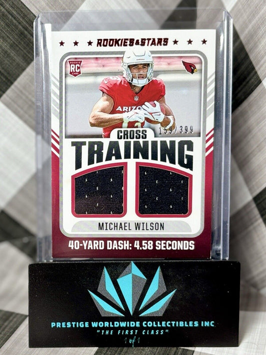 Michael Wilson 2023 Rookies & Stars Cross Training Dual Patch Rookie /399 #CT-MW