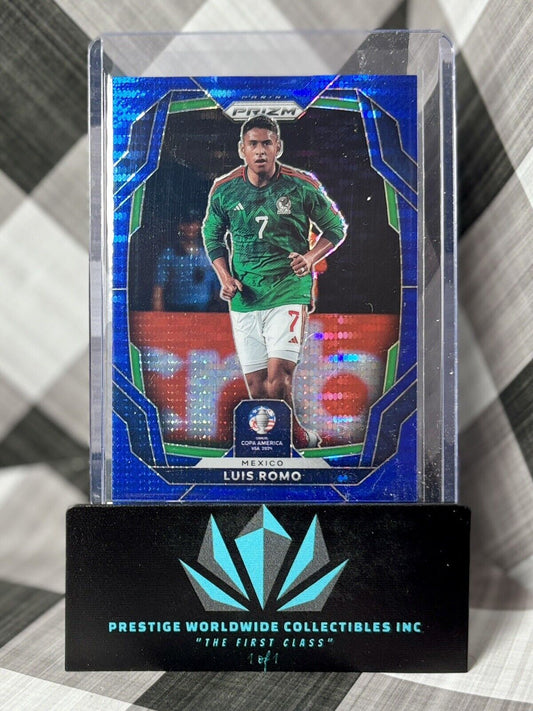 Luis Romo 2023-24 Prizm Copa America Blue Pulsar Prizm /75 #134 Mexico
