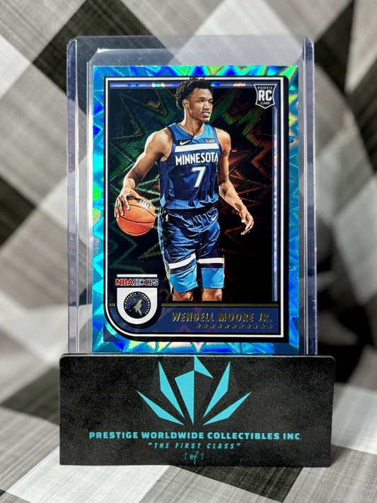 Wendell Moore Jr. 2022-23 Panini NBA Hoops Teal Explosion Rookie #274 MIN RC