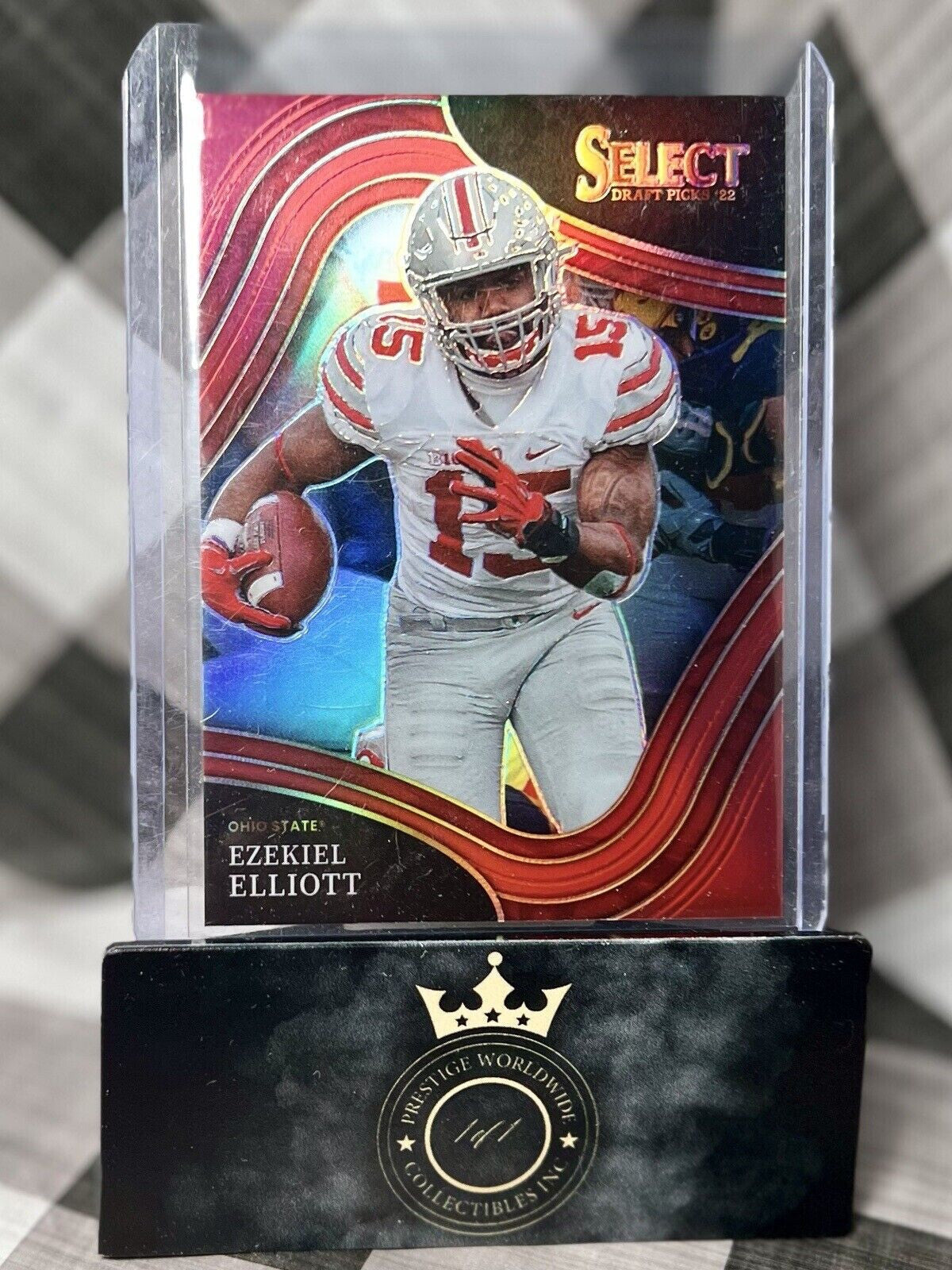Ezekiel Elliott 2022 Select Draft Picks Field Level Red Prizm /149 #143 OSU DAL