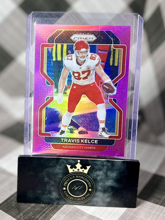 Travis Kelce 2021 Panini Prizm Pink Holo #189 Kansas City Chiefs SP