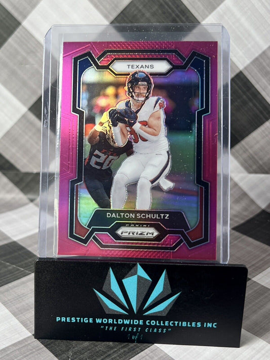 Dalton Schultz 2023 Panini Prizm Pink Prizm #115 Houston Texans Short Print Excl