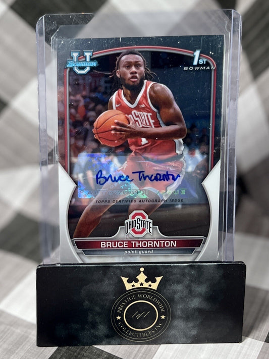 Bruce Thornton 2023 Bowman University Chrome 1st Prospect Auto #70 OSU SP Auto