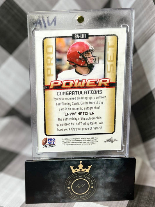 Layne Hatch 2021 Leaf Pro Set Power Purple ARC Rookie Auto /25 #BA-LH1