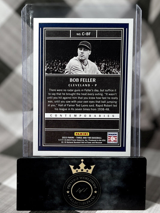 Bob Feller 2023 Panini Three And Two Contemporaries 3/150 #C-BF Cleveland