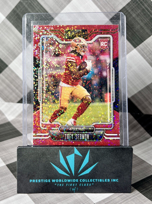 Trey Sermon 2021 Panini Playbook Sparkle Rookie #126 San Francisco 49ers RC