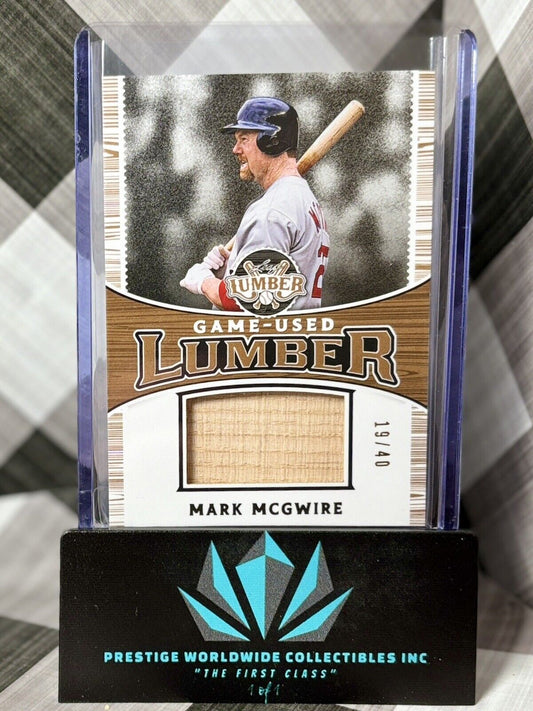 Mark McGwire 2024 Leaf Lumber Game Used Bat Bronze /40 #GUL- 61 STL Cardinals
