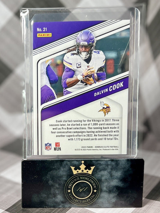 Dalvin Cook 2023 Panini Donruss Elite Aspirations Shimmer /625 #21 Vikings Jets