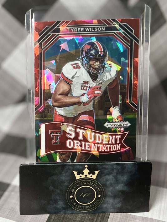 Tyree Wilson 2023 Prizm Draft Picks Red Ice Student Orientation #SO-21 TTU & LVR