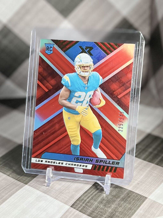 Isaiah Spiller 2022 XR Football Red Foil Rookie /249 #116 - LA Chargers RC