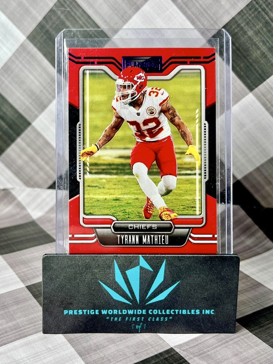 Tyrann Mathieu 2021 Panini Playbook Purple Parallel #51 Kansas City Chiefs