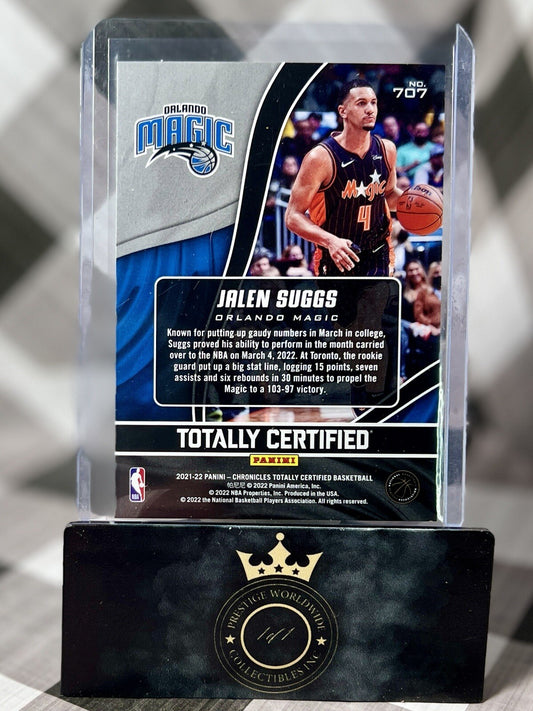 JALEN SUGGS  2021-22 Panini Chronicles Totally Certified Rookie #707 ORL Magic