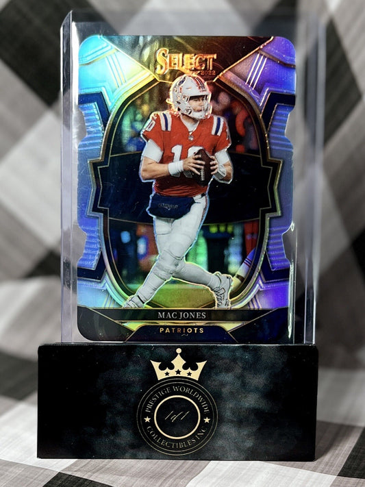 MAC JONES 2022 Select Football SILVER PRIZM DIE-CUT CONCOURSE #92 - PATRIOTS