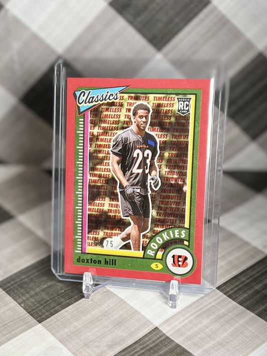 Daxton Hill 2022 Panini Classics Red Rookie #'d 56/75 #199 CIN Bengals SP RC