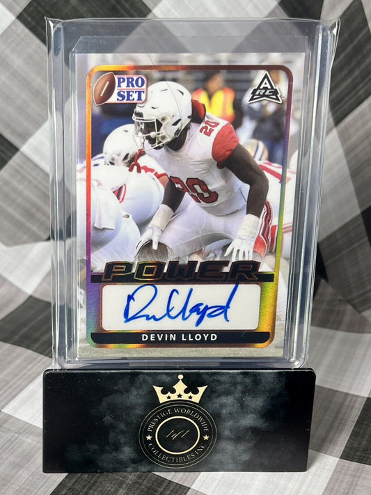 Devin Lloyd 2021 Leaf Pro Set Power Rookie Auto #BA-DL1 Jacksonville Jaguars RC