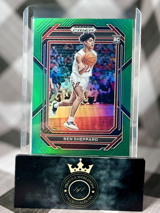Ben Sheppard 2023 Panini Prizm Draft Picks Green Rookie #34 Pacers RC & Belmont