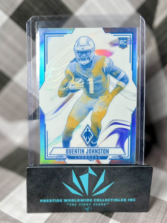 Quentin Johnston 2023 Phoenix Silver Refractor Contours #CON-10 LA Chargers