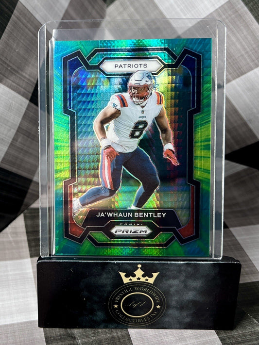 Jaâ€™Whuan Bentley 2023 Prizm Green Hyper /175 #202 New England Patriots SP