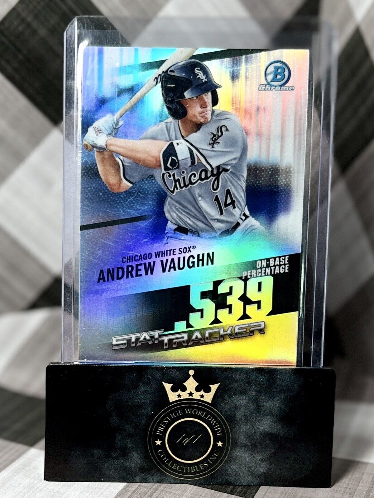 Andrew Vaughn 2020 Bowman Chrome Stat Tracker Refractor #ST-25 CHI White Sox