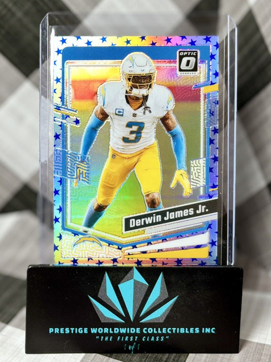 Derwin James Jr. 2023 Optic Blue Stars Emoji SP #102 Los Angeles Chargers