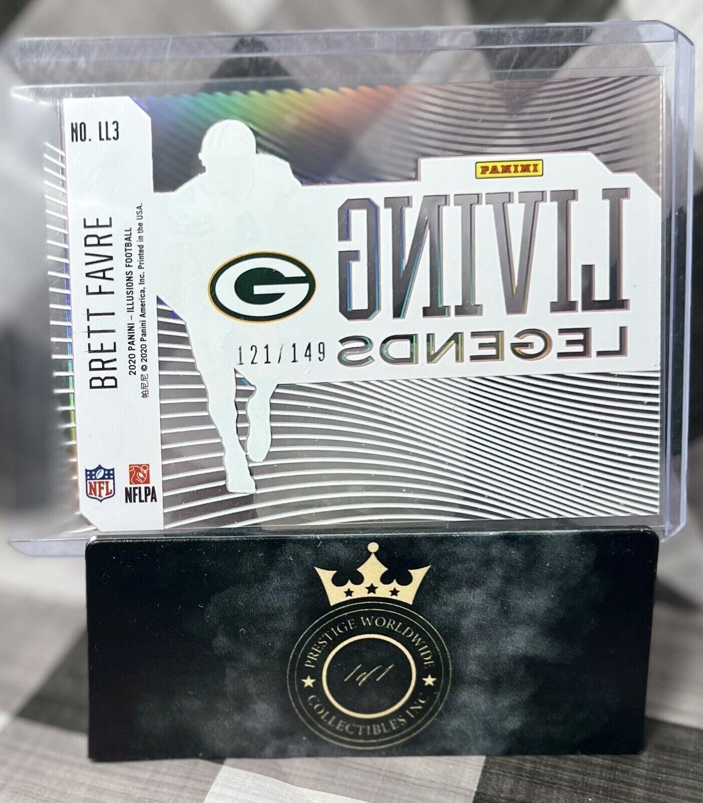 Brett Favre 2020 Panini Illusions LIVING LEGENDS Acetate /149 #LL3 - GB Packers